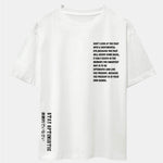 Slogan Print Drop Shoulder Oversize T-Shirt