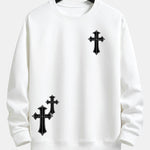 Cross Print Relax Fit Sweatshirt