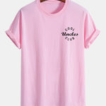 Regular Fit Cool Uncles Club Print Cotton T-Shirt