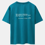 Slogan Back Print Drop Shoulder Oversize T-Shirt