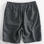 Cotton Drawstring Striped Shorts