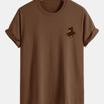 Regular Fit Teddy Bear Print Cotton T-Shirt