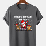 Slogan Santa Print T-Shirt