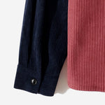 Long Sleeve Two Tone Corduroy Overshirt