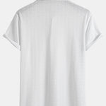 Short Sleeve Knitted Textured Polo