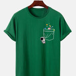 Astronaut Space Pocket Print T-Shirt