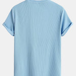 Muscle Fit Arc Hem Ribbed T-Shirt