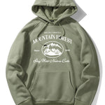 Mountain Slogan Print Hoodie