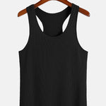 Basic Slim Ribbed Racer Back Tank