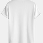 Muscle Fit Ribbed Arc Hem T-Shirt & Straight Leg Ribbed Pants