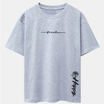 Rose With Slogan Print Drop Shoulder Oversize T-Shirt