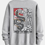Tokyo Dragon Back Print Relax Fit Sweatshirt