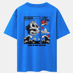 Dragon Landscape Back Print Drop Shoulder Oversize T-Shirt