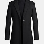 Single Breasted Notch Lapel Woolen Overcoat