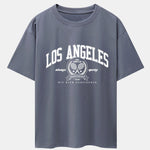 Los Angeles Tennis Print Drop Shoulder Oversize T-Shirt