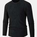 Slim Fit Raglan Sleeve Crew Neck Sweater