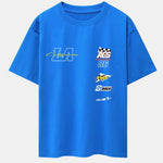 LA Racing Slogan Print Drop Shoulder Oversize T-Shirt
