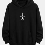 Paris Eiffel Tower Print Relax Fit Hoodie
