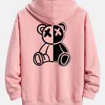 Bear Back Print Relax Fit Hoodie