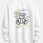 Bear On Vacation Print Relax Fit Sweatshirt