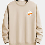 Boo Ghost Print Relax Fit Sweatshirt
