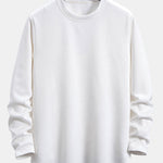 Long Sleeve Stripe Jacquard Arc Hem T-Shirt
