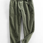 Cotton Corduroy Cropped Pants
