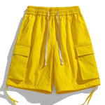 Drawstring Hem Cargo Shorts
