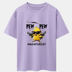 PEW PEW MADAFAKAS Chicken Print Drop Shoulder Oversize T-Shirt