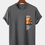 Beach Scenery Slogan Print T-Shirt