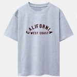 California Print Heavy Weight Drop Shoulder Oversize T-Shirt