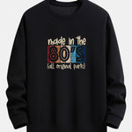 80's Slogan Print Relax Fit Sweatshirt