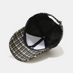 British Style Vintage Houndstooth Baseball Cap
