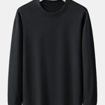 Long Sleeve Relax Fit Knit Ribbed T-Shirt