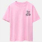 Bear On Vacation Print Drop Shoulder Oversize T-Shirt