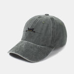 Black Cat Pattern Classic Retro Washed Distressed Cotton Baseball Cap