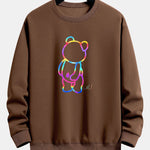 Gradient Bear Print Relax Fit Sweatshirt