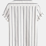 Cotton Blend Striped Cuban Shirt & Linen Cotton Blend Drawstring Shorts