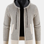 Teddy Lined Textured Hooded Sweater