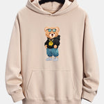 Hip Hop Bear Print Relax Fit Hoodie