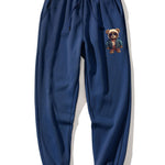 Bear In Leather Jacket Print Jogger Pants