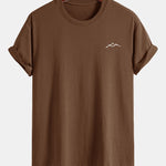 Regular Fit Mountains Print Cotton T-Shirt