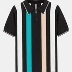 Striped Zip Sweater Polo