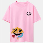 Graffiti Smiley Face Print Drop Shoulder Oversize T-Shirt