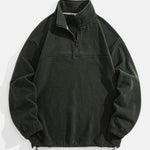 Relax Fit Quarter Zip Fleece Sweatshirt