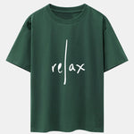 Relax Print Drop Shoulder Oversize T-Shirt