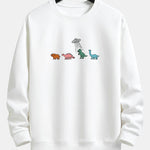 Cartoon Dinosaur Print Relax Fit Sweatshirt