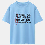 Circled Slogan Print Drop Shoulder Oversize T-Shirt