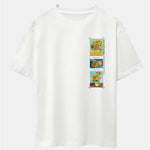 Sunflower Oil Painting Print Drop Shoulder Oversize T-Shirt