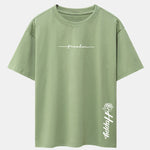 Rose With Slogan Print Drop Shoulder Oversize T-Shirt